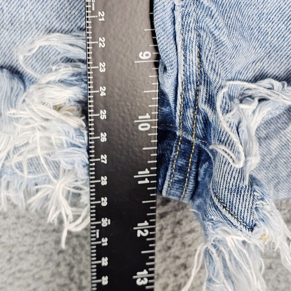 Agolde Size 24 Womens Shorts Button Fly Distress Cut Off Actual 26x2 - Picture 6 of 11